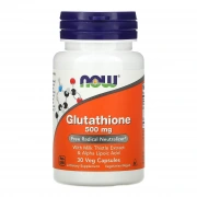 NOW FOODS Glutathione 500mg (Glutation z Ekstraktem z Ostropestu Plamistego i Kwasem Alfa Liponowym) 30 Kapsułek wegetariańskich