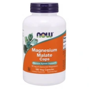NOW FOODS Magnesium Malate Caps (Jabłczan Magnezu) 180 Kapsułek wegetariańskich