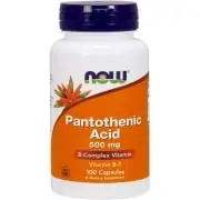 NOW FOODS Pantothenic Acid 500mg (Kwas pantotenowy) 100 Kapsułek