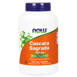 NOW FOODS Cascara Sagrada 450mg - 250 kapsułek wegańskich