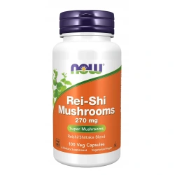 NOW FODOS Rei-Shi Mushrooms (Reishi i Shiitake) 100 Kapsułek wegetariańskich