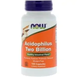NOW FOODS Acidophilus Two Billion (Probiotyk, Zdrowa Flora Jelitowa) 100 Kapsułek wegetariańskich