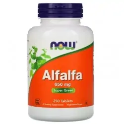 NOW FOODS Alfalfa 650mg 250 Vegetarian Tablets