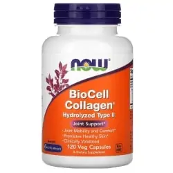 NOW FOODS BioCell Collagen Hydrolyzed Type II (Joint Support) 120 Capsules