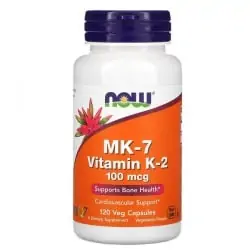 NOW FOODS MK7 Vitamin K2 100mcg 120 Vegan Capsules