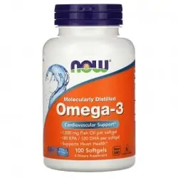 NOW FOODS Omega-3 (OMEGA-3, EPA, DHA) 100 Softgel Capsules