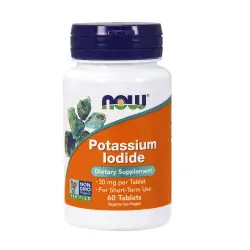NOW FOODS Potassium Iodide 30mg (Jodek potasu) 60 Tabletek wegetariańskich