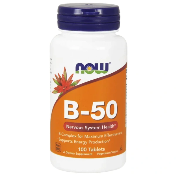 NOW FOODS Vitamin B-50 (Witamina B-50) 100 Tabletek wegańskich