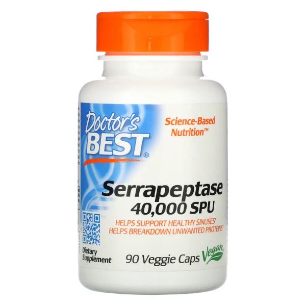 Doctor's Best Serrapeptase (Serrapeptaza) 40,000 SPU - 90 kapsułek wegetariańskich