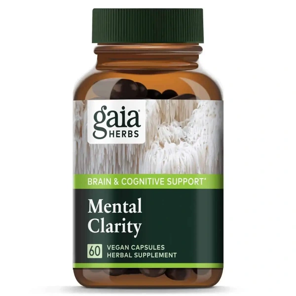Gaia Herbs Mental Clarity (Wsparcie Pracy Mózgu i Funkcji Poznawczych) 60 Kapsułek wegetariańskich