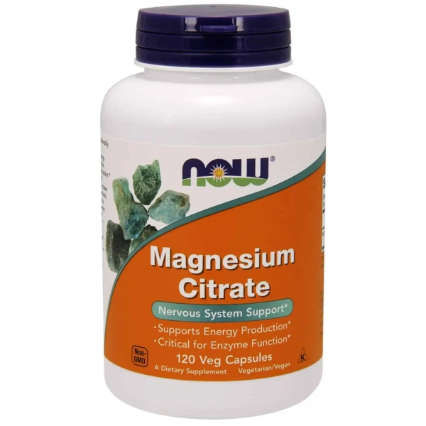 NOW FOODS Magnesium Citrate 400mg - 120 vegan caps