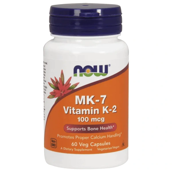 NOW FOODS MK7 Vitamin K2 100mcg 60 Vegan Capsules