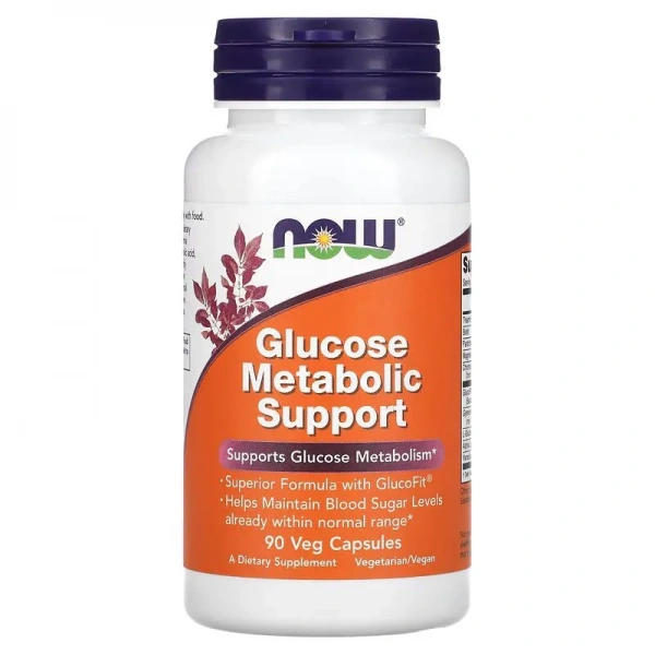 NOW FOODS Glucose Metabolic Support 90 Vegetarian Capsules