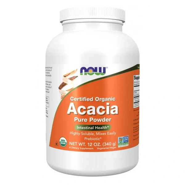 NOW FOODS Acacia Fiber Organic Powder (Organiczny błonnik akacjowy w proszku) 340g