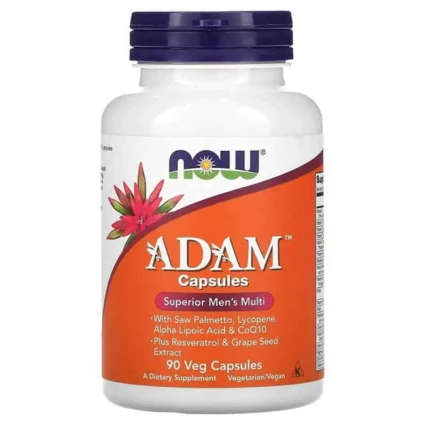 NOW FOODS Adam Multi-Vitamin for Men 90 Vegetarian Capsules