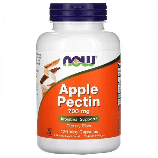 NOW FOODS Apple Pectin 700mg (Pektyna jabłkowa, Błonnik) 120 Kapsułek wegetariańskich