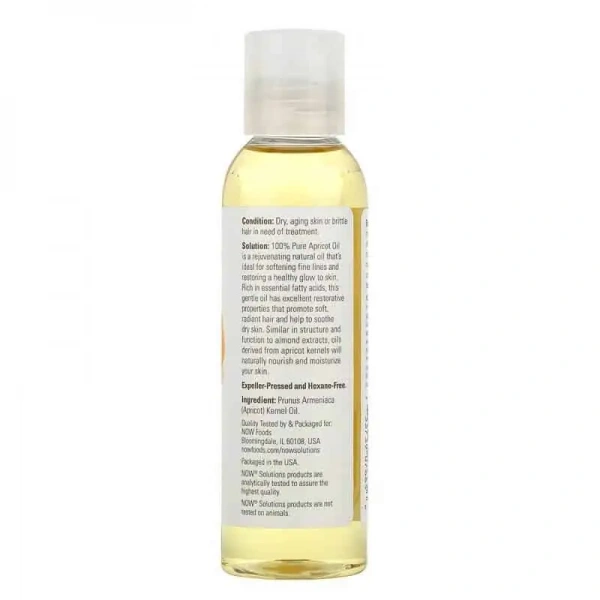 NOW SOLUTIONS Apricot Kernel Oil Pure 4 fl. oz. (118ml)