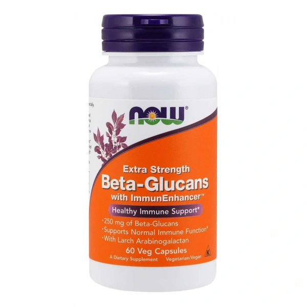 NOW FOODS Extra Strength Beta-Glucans with ImmunEnhancer (Wsparcie Odporności) 60 Kapsułek