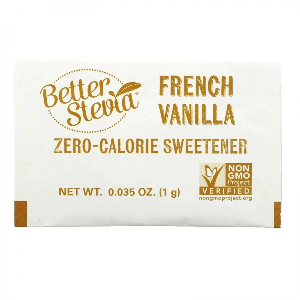 NOW FOODS BetterStevia French Vanilla packets (Słodzik bez Kalorii, Wanilia) 75 Saszetek