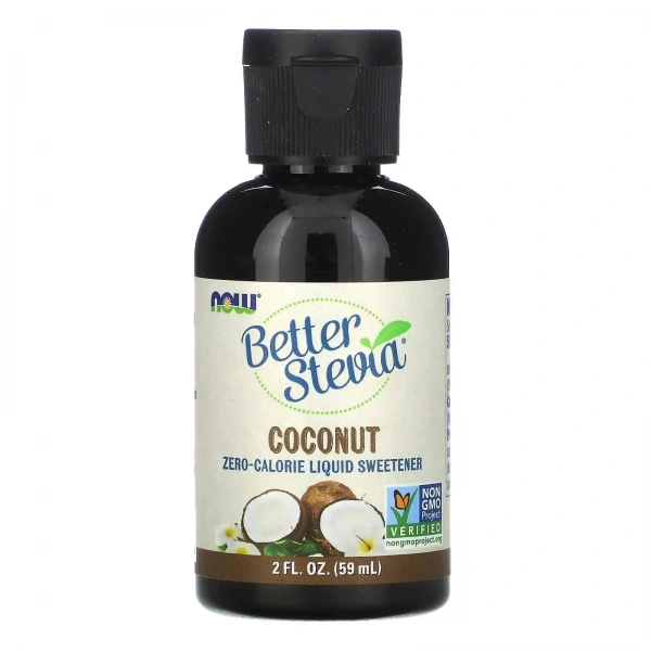 NOW FOODS BetterStevia Liquid Coconut (Kokos - Słodzik bez Kalorii) 59ml