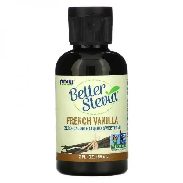NOW FOODS BetterStevia Liquid French Vanilla (Słodzik bez Kalorii, Wanilia) 59ml