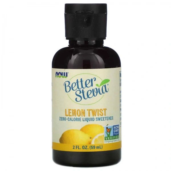 NOW FOODS BetterStevia Liquid Lemon Twist (Słodzik bez Kalorii) 59ml