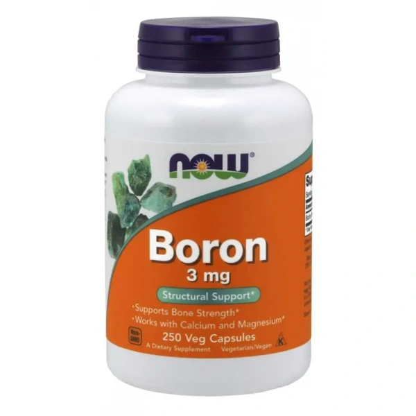 NOW FOODS Boron (Supports Bone Structure) 250 Vegetarian Capsules
