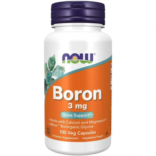 NOW FOODS Boron (Supports Bone Structure) 100 Vegetarian Capsules