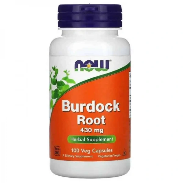 NOW FOODS Burdock Root 430mg 100 Vegetarian Capsules