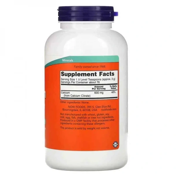 NOW FOODS Calcium Citrate Pure Powder 8 oz. (227g)