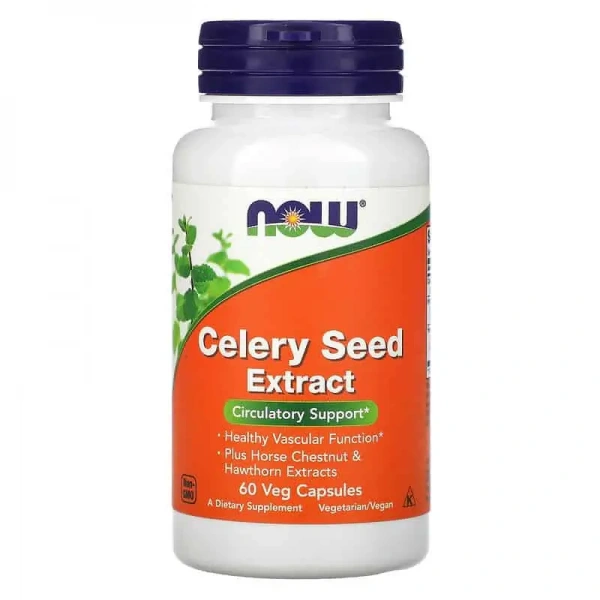 NOW FOODS Celery Seed Extract 60 Vegetarian Capsules