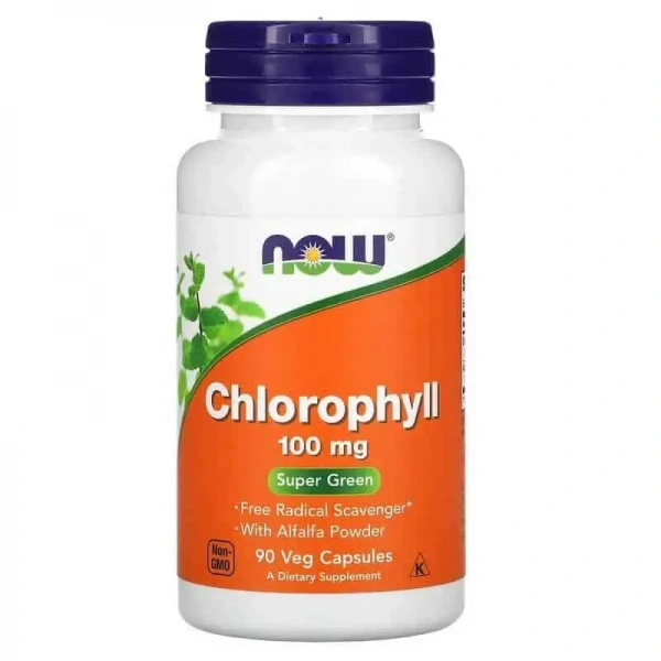 NOW FOODS Chlorophyll 100mg (Chlorofil) 90 Kapsułek wegetariańskich