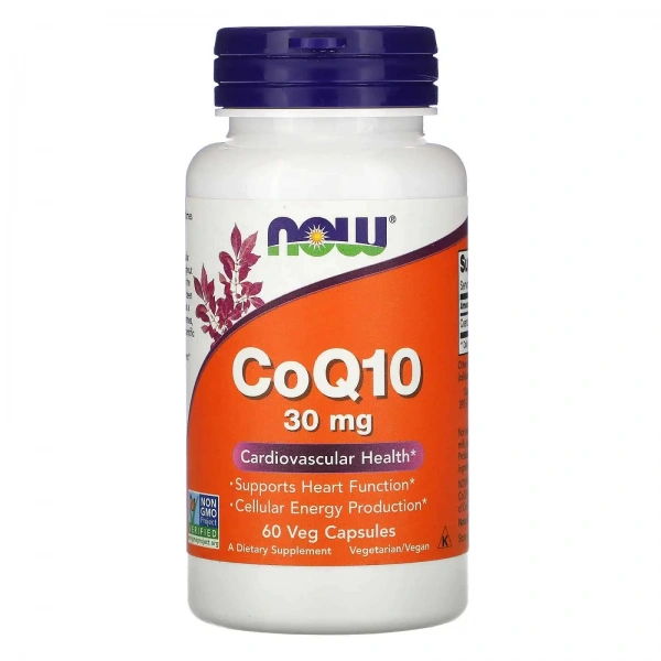 NOW FOODS CoQ10 30mg (Coenzyme Q10) 120 Vegetarian Capsules