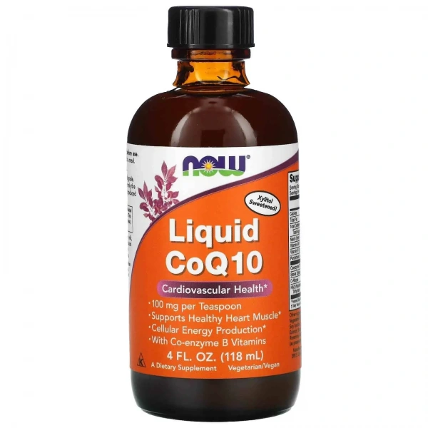 NOW FOODS CoQ10 Liquid (Koenzym Q10 w płynie, Zdrowie układu krążenia) 118ml