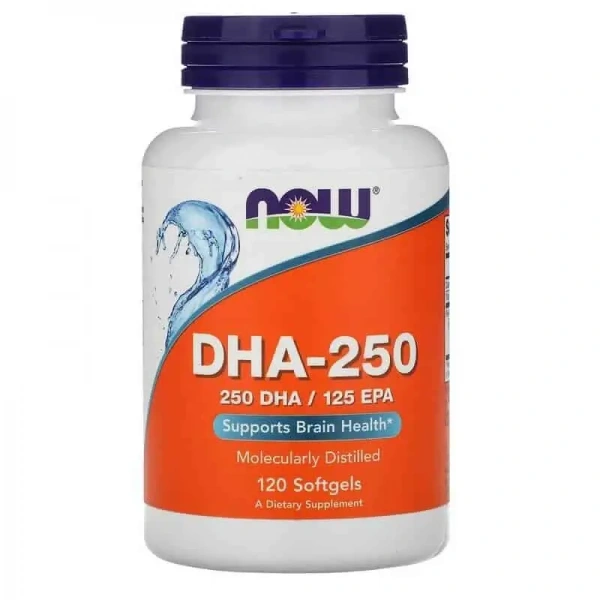 NOW FOODS DHA-250 (Wsparcie zdrowia mózgu) 120 Kapsułek żelowych
