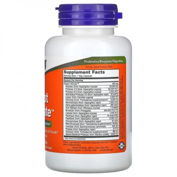 NOW FOODS Digest Ultimate (Supports Healthy Digestion) 120 Vegetarian Capsules
