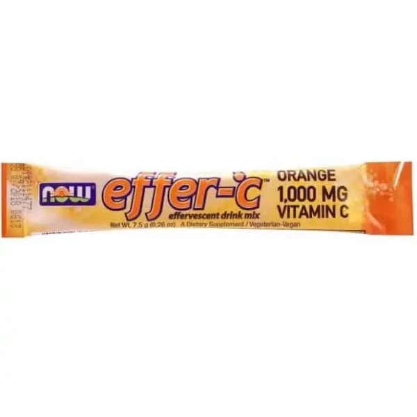 NOW FOODS Effer-C Orange (Effervescent Drink Mix) 30 Packets