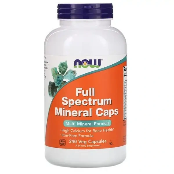 NOW FOODS Full Spectrum Mineral Caps (Iodine, Magnesium, Zinc, Chromium, Selenium) 240 Vegetarian Capsules