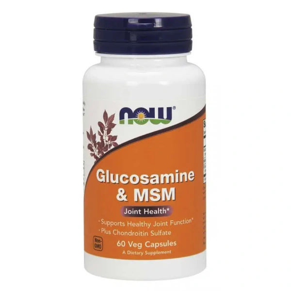NOW FOODS Glucosamine & MSM (Zdrowie stawów) 60 Kapsułek wegetariańskich