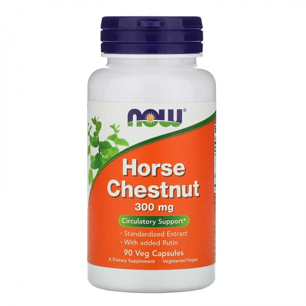 NOW FOODS Horse Chestnut 300mg (Circulatory Support) 90 Vegetarian Capsules