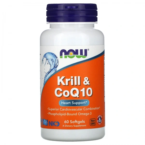 NOW FOODS Krill & CoQ10 (Wsparcie dla serca) 60 Kapsułek żelowych