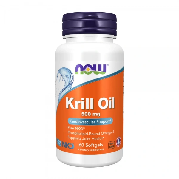 NOW FOODS Krill Oil 500mg (Olej z kryla) 60 Kapsułek żelowych