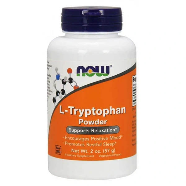 NOW FOODS L-Tryptophan (L-Tryptofan - Wsparcie Zdrowego Snu) Proszek 57g