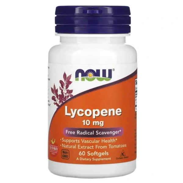 NOW FOODS Lycopene (Supports Vascular Health) 60 Softgels