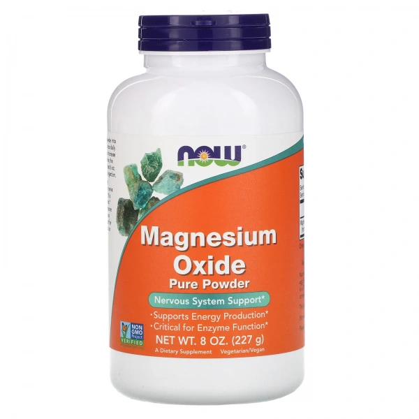 NOW FOODS Magnesium Oxide Powder (Nervous System Support) 8 oz. (227g)
