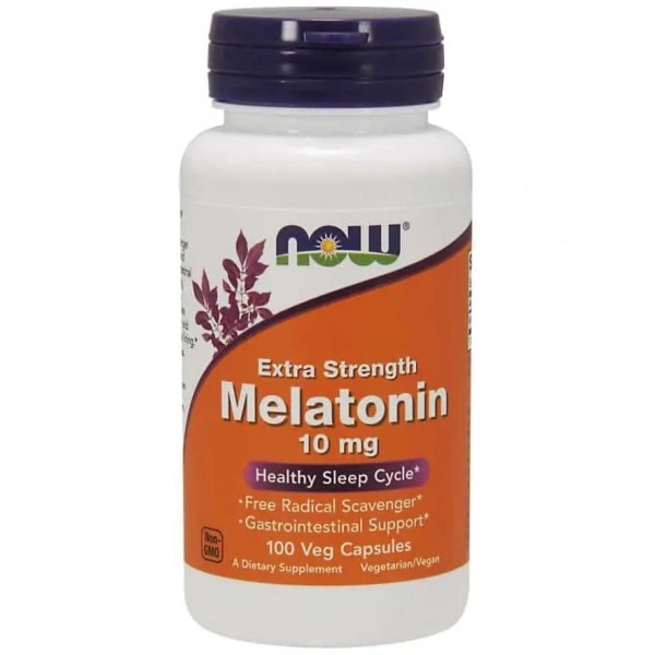 NOW FOODS Extra Strength Melatonin (Melatonina) 10mg - 100 kapsułek wegańskich