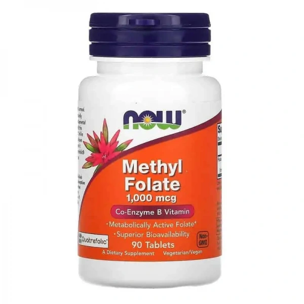 NOW FOODS Methyl Folate 90 Vegetarian Tablets