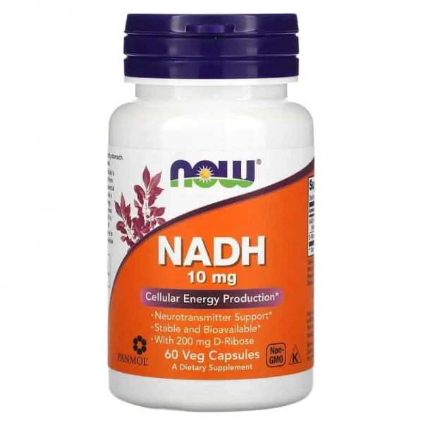 NOW FOODS NADH 10mg (Coenzyme, Neurotransmitter) 60 Vegetarian Capsules