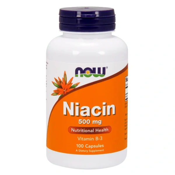 NOW FOODS Niacin 500mg (Vitamin B3) - 100 capsules