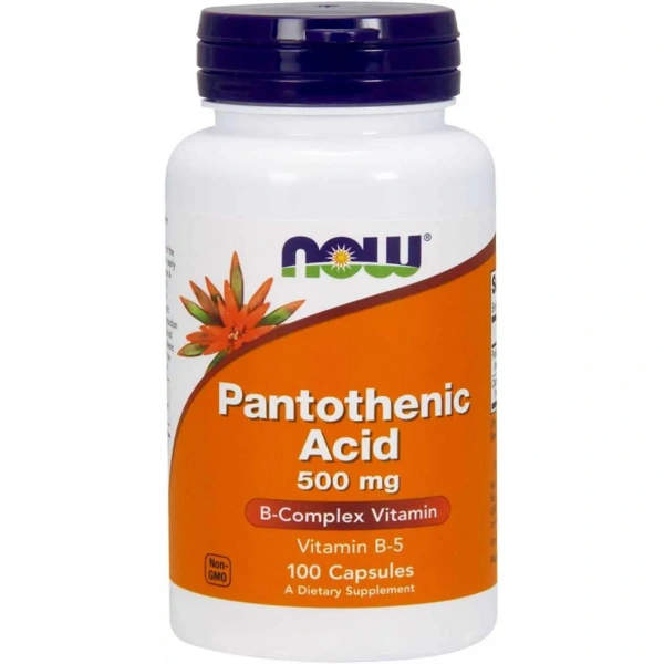 NOW FOODS Pantothenic Acid 500mg (Kwas pantotenowy) 100 Kapsułek